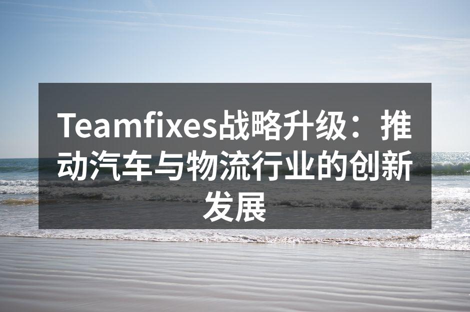 Teamfixes与合作伙伴共同探讨技术创新